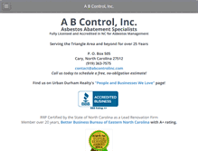 Tablet Screenshot of abcontrolinc.com